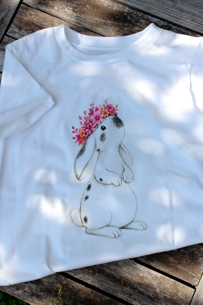 Kinder-T-Shirt „Blumenhase“