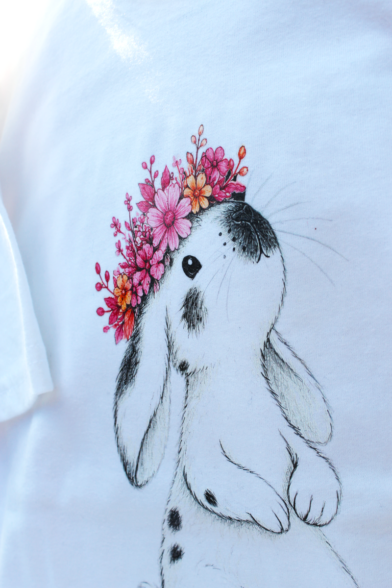 Kinder-T-Shirt „Blumenhase“