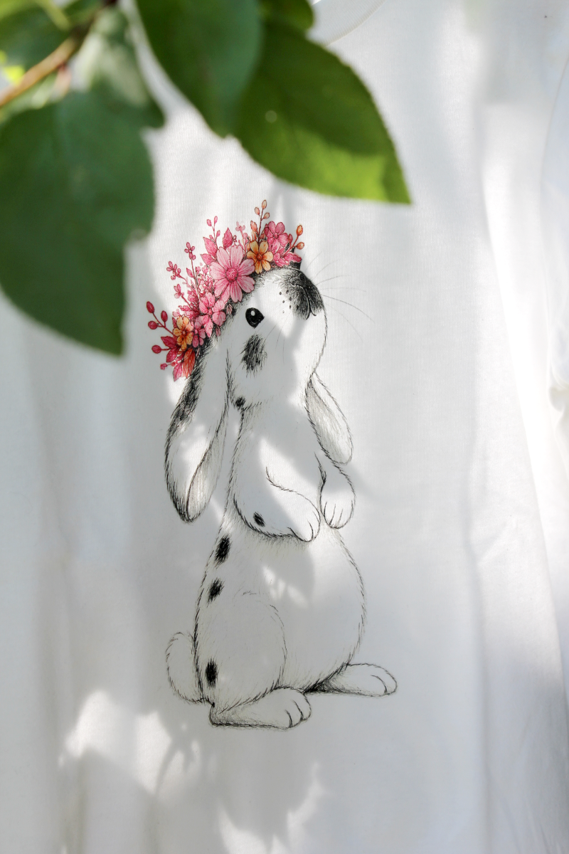 Kinder-T-Shirt „Blumenhase“