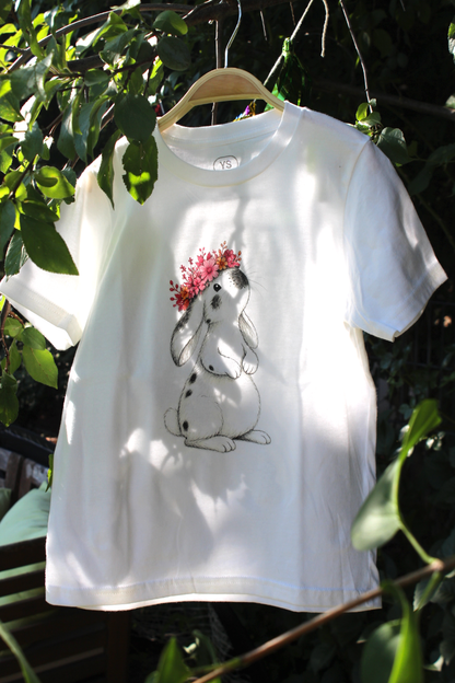 Kinder-T-Shirt „Blumenhase“