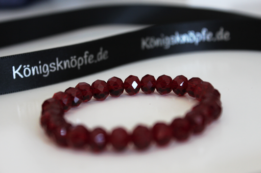 Armband „Winterrubin“ - Bordeauxrot