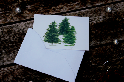 Geschenkkärtchen „Winterwald“ – 5er Set