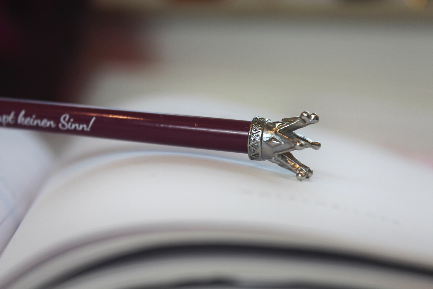 Krönchenstift "Ohne Schokolade macht es keinen Sinn"