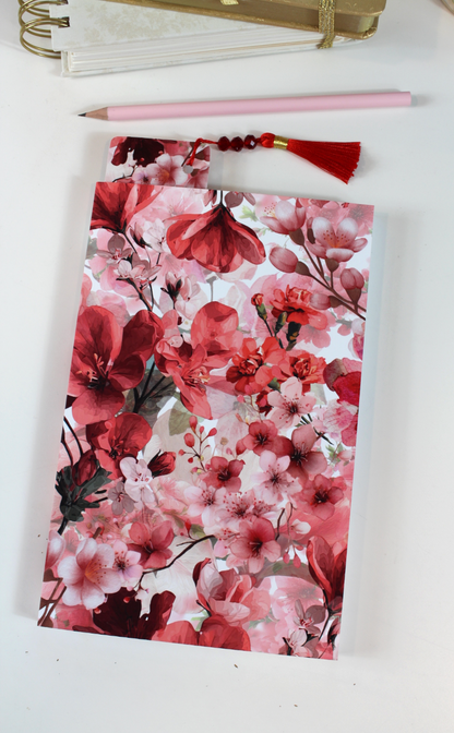 Notizbuch-Set zarte Kirschblüte – mit Bleistift & Einleger