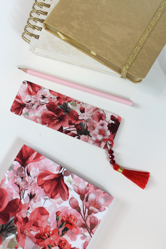 Notizbuch-Set zarte Kirschblüte – mit Bleistift & Einleger