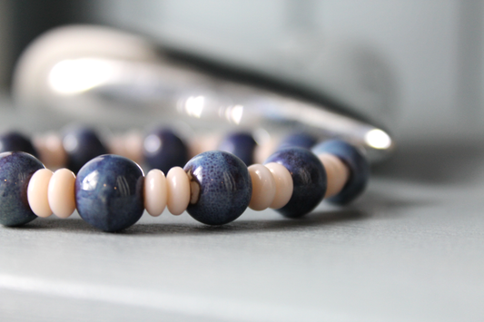 Handmade - Perlenarmband "Sternennacht"