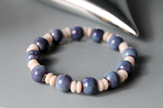Handmade - Perlenarmband "Sternennacht"