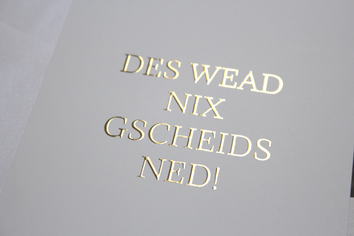 Mundartkarte "Des wead nix gescheids ned!""