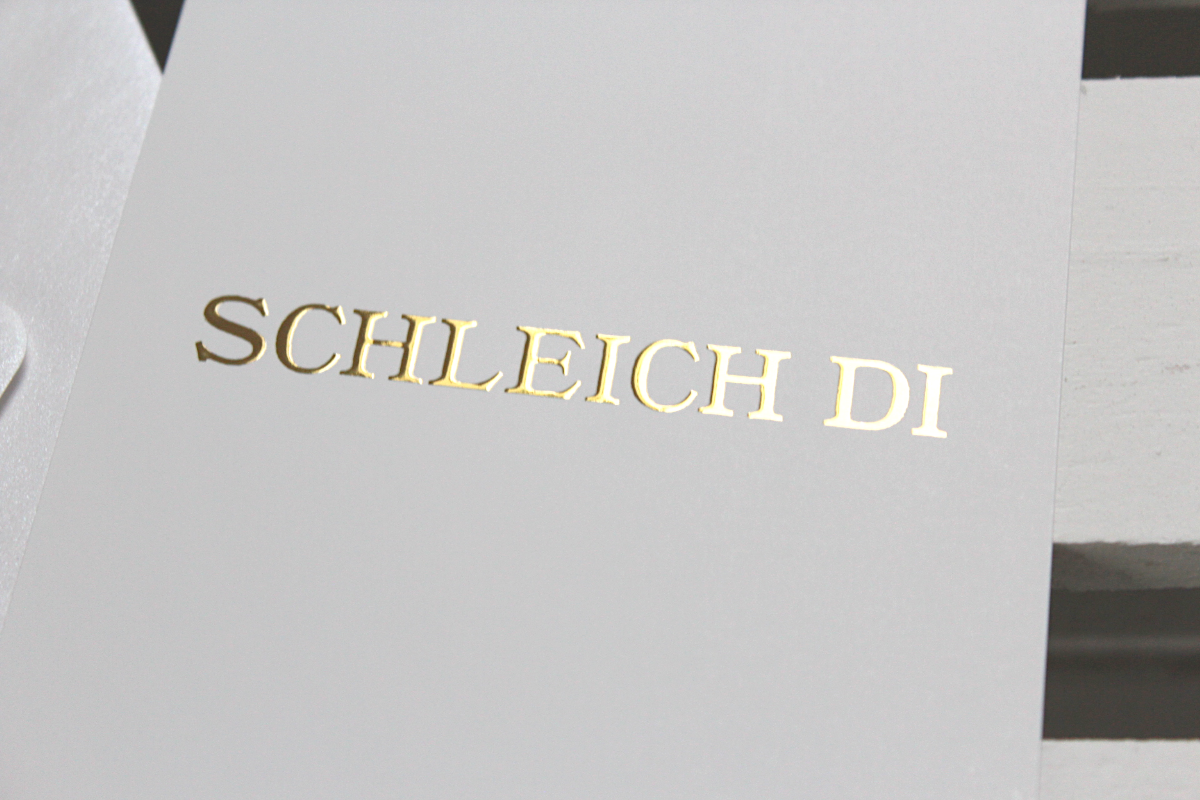 Mundartkarte "Schleich di"