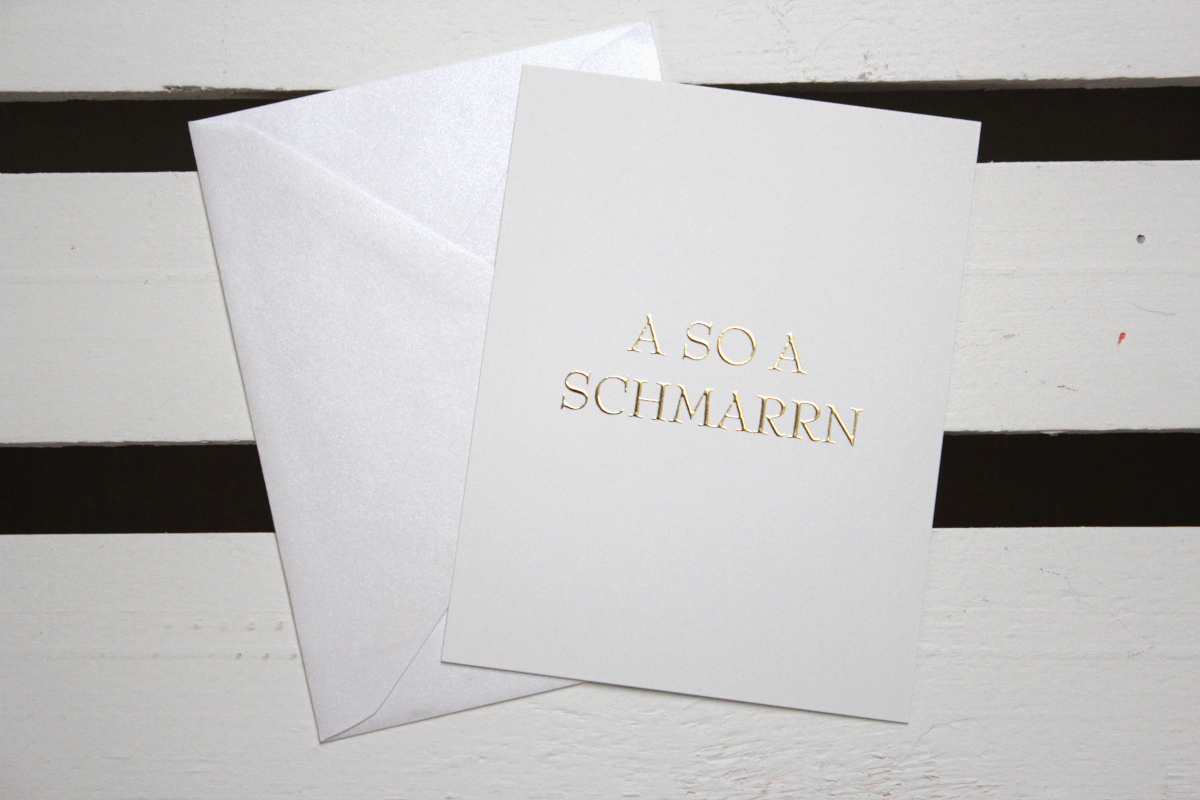 Mundartkarte "a so a Schmarrn"