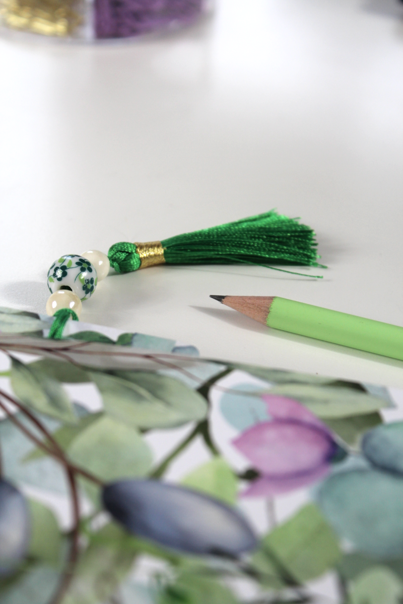 Notizbuch-Set Grün Floral – mit Bleistift & Einleger