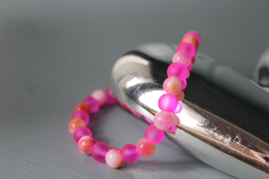 Handmade - Perlenarmband "Sommertraum in Pink"