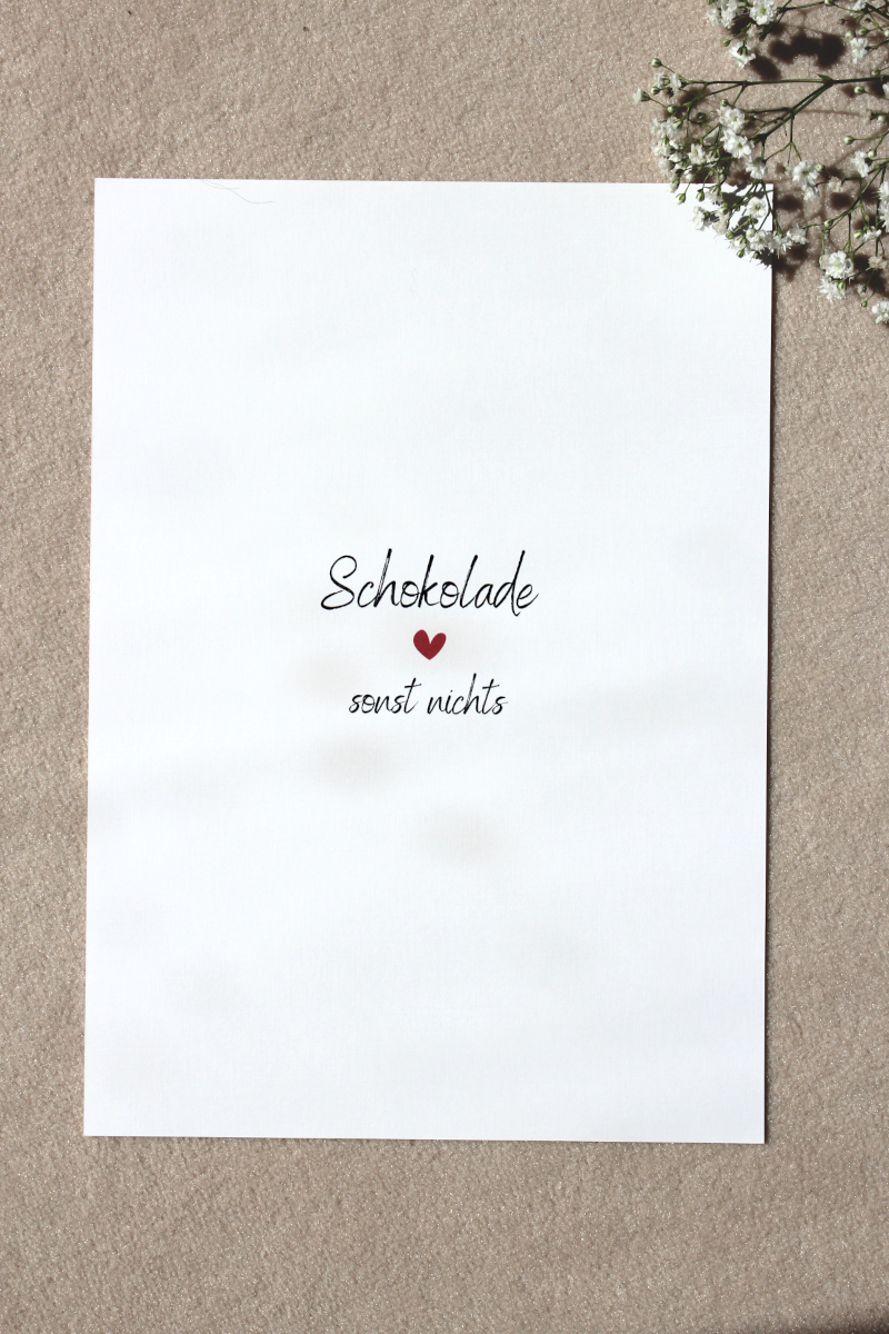 A4 Print "Schokolade, sonst nichts"