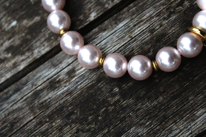 Armband Rosé & Gold – ein zartes Wintermärchen