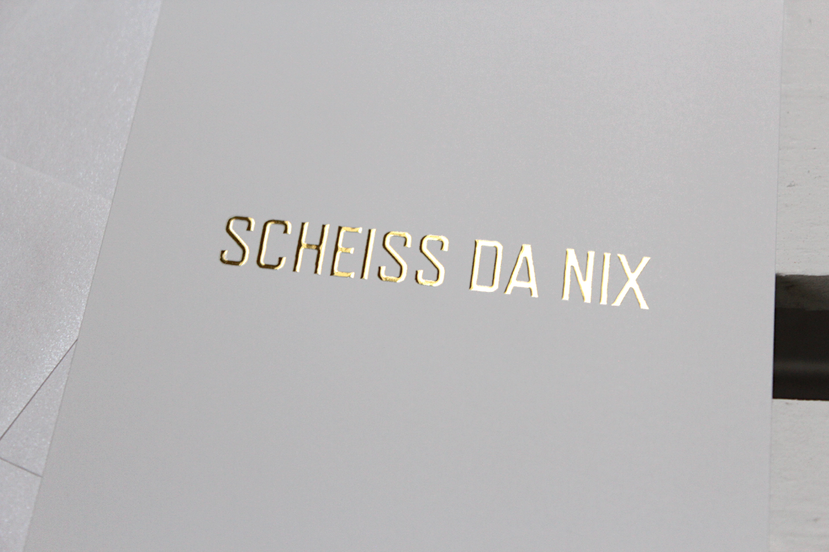 Mundartkarte "Scheiss da nix"