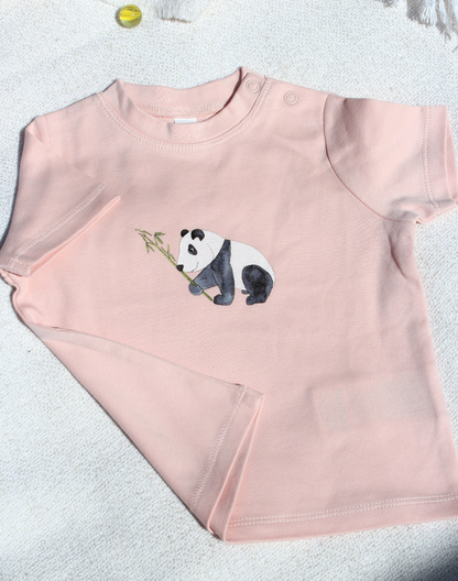 Kurzarmshirt Panda in verschiedenen Farben