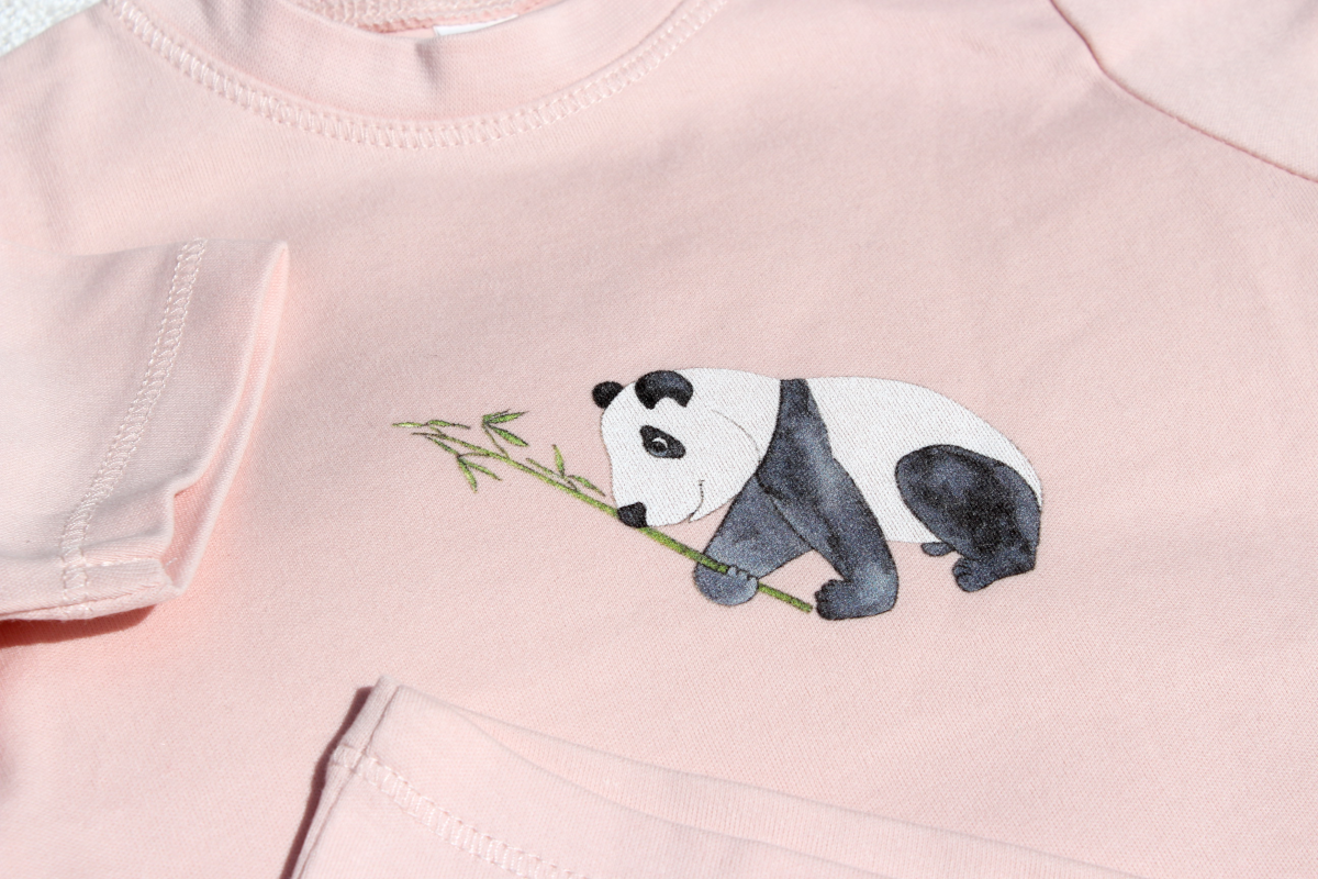 Kurzarmshirt Panda in verschiedenen Farben