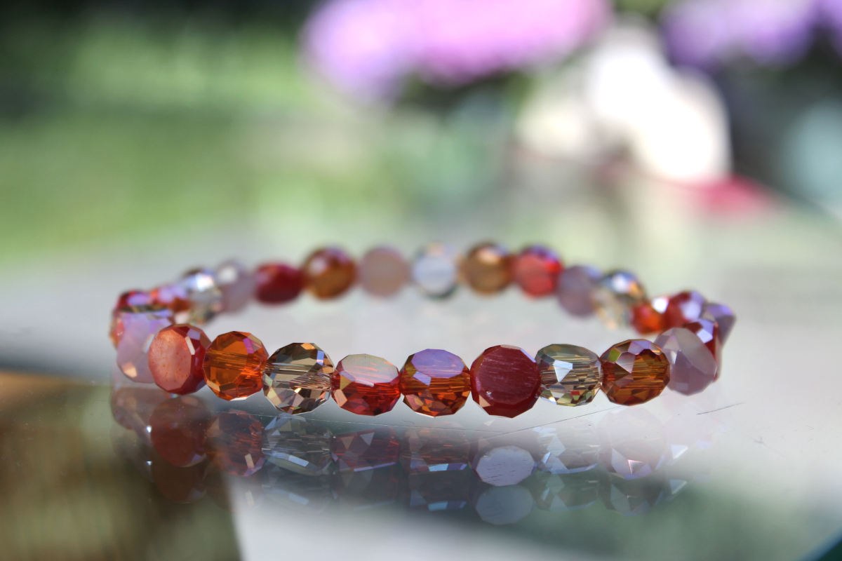 Handmade - Perlenarmband "Golden Heat"
