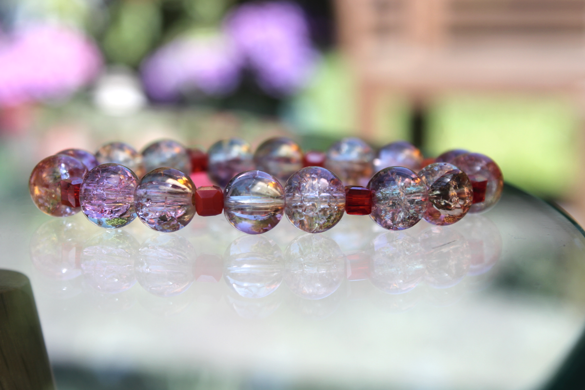 Handmade - Perlenarmband "Crushglow"