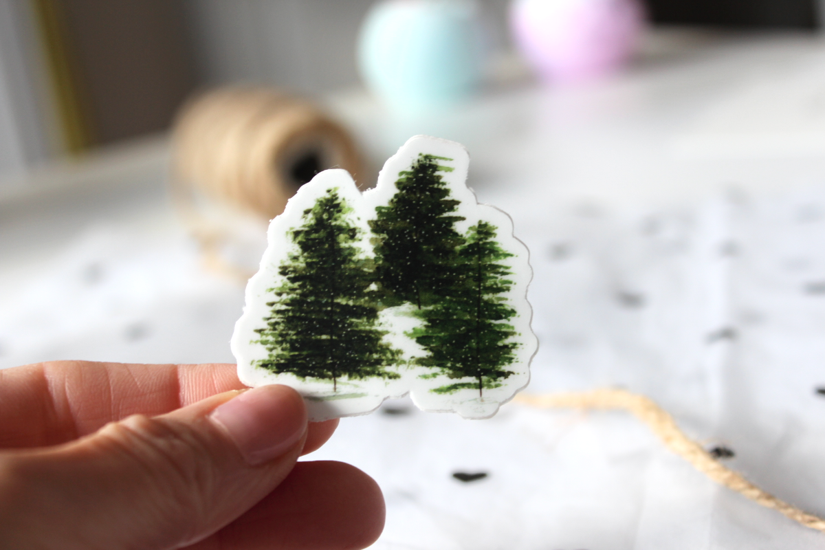 Sticker Tanne Aufkleber Weihnachten