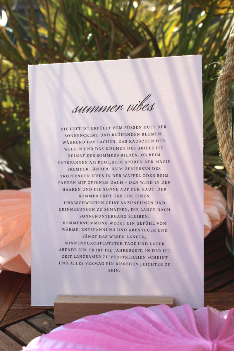 Print "summer vibes" - wenn Worte nach Sonne duften
