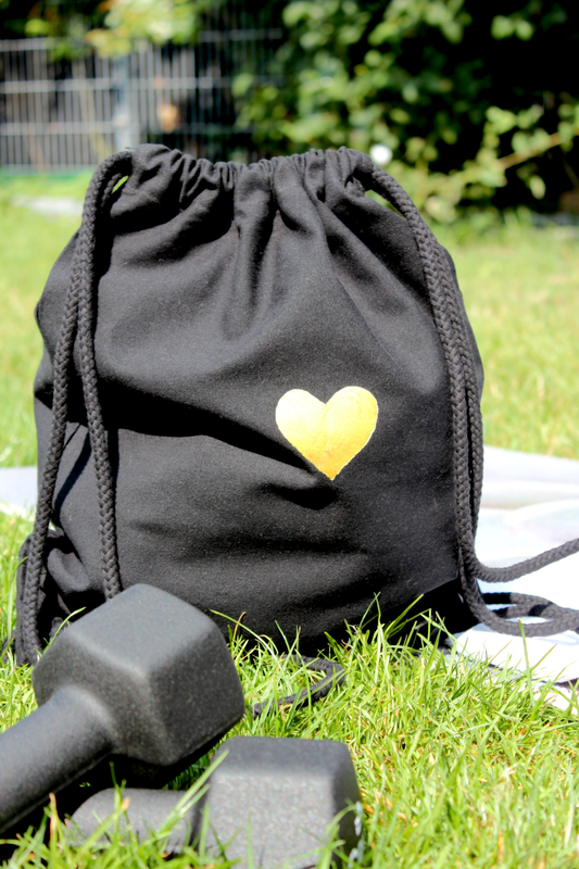 Baumwollrucksack "Goldenes Herz"