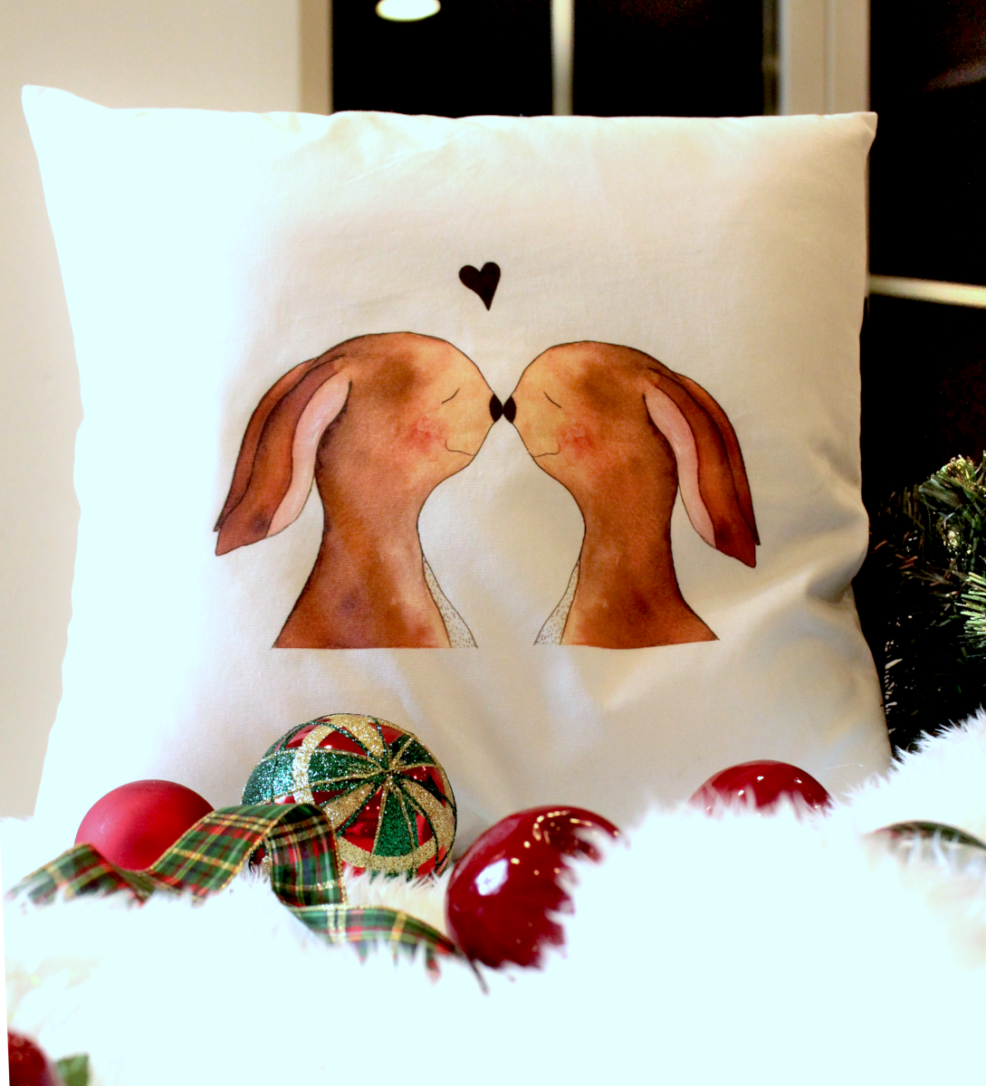 Kissen "Hasennasen" – „Liebe zum Reinkuscheln“