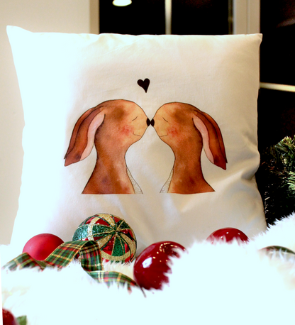 Kissen "Hasennasen" – „Liebe zum Reinkuscheln“