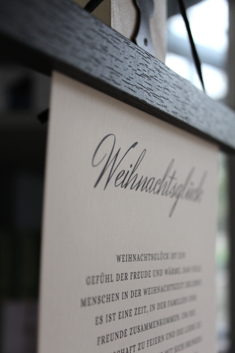 A4 Wordprint "Weihnachtsglück" mit Posterleisten