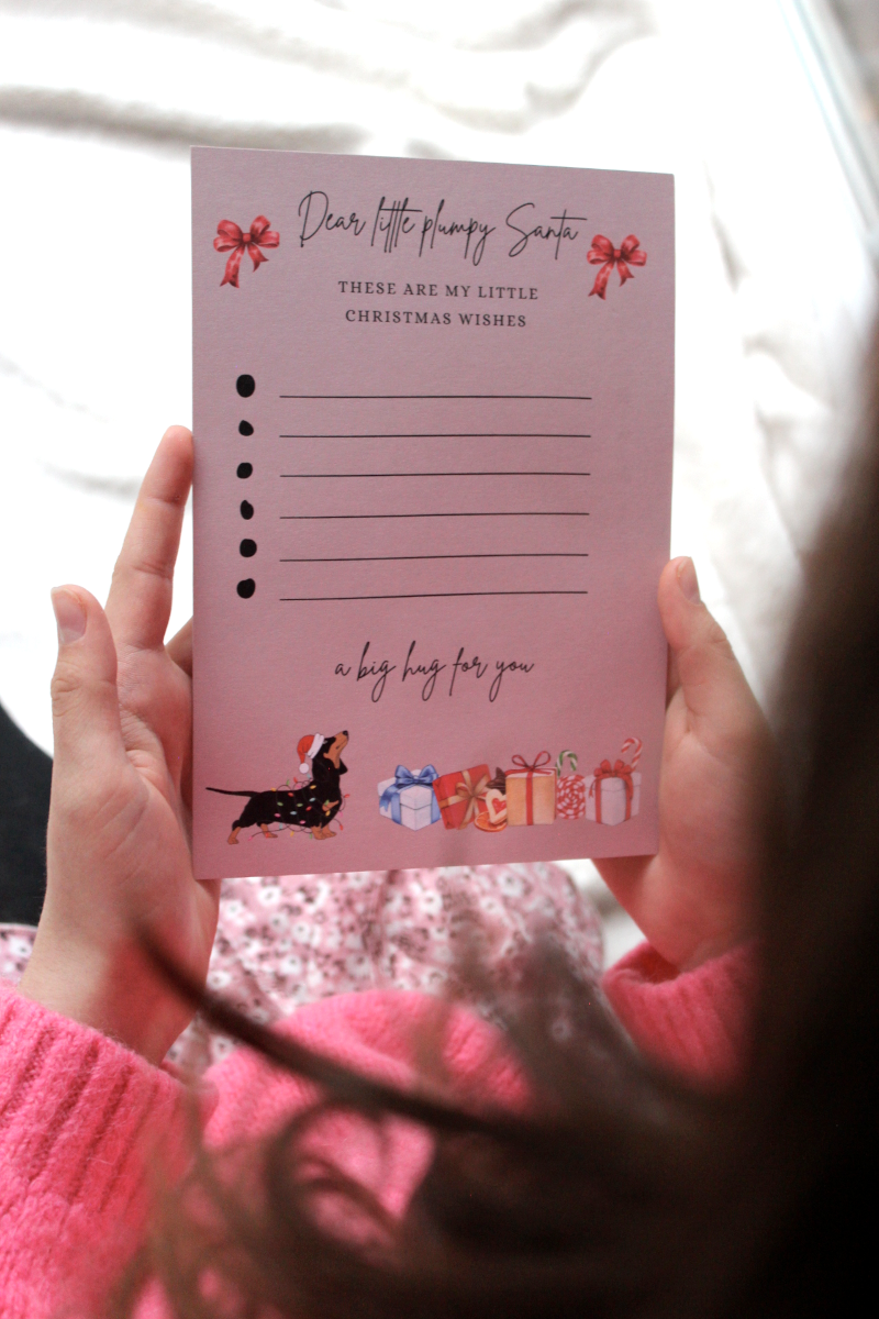 Wunschzettel "Weihnachtsdackel"