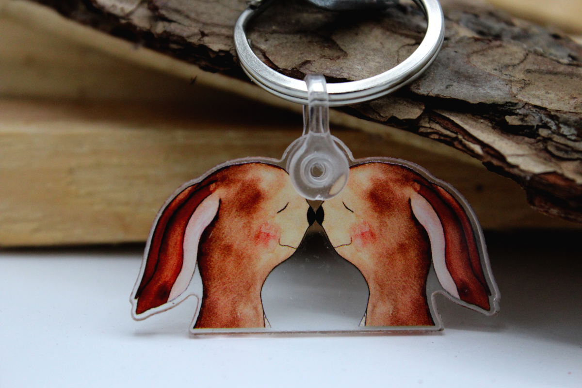 Schlüsselanhänger Hasennasen Keychains Kinder Königsknöpfe Geschenk Glück