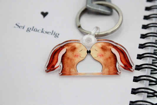 Schlüsselanhänger Hasennasen Keychains Kinder Königsknöpfe Geschenk Glück