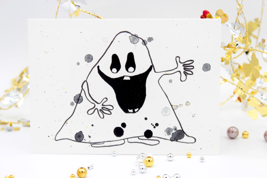 Karte Gespenst Halloween Kinder Illustration