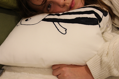 Kissen, Kuschelkissen, Königsknöpfe, individuell, Kinder, Schule, Selbstgemacht, Geschenke,