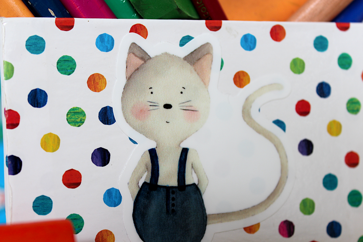 Kategorie Freiformsticker Sticker Geschenke Geburtstag Gossenkater Fred Kinder Illustrationen Aufkleber basteln Königsknöpfe DIY Schule Geschenke Kindergarten Königsknöpfe